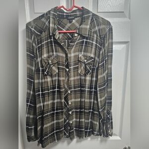Torrid plaid button up. Size 1